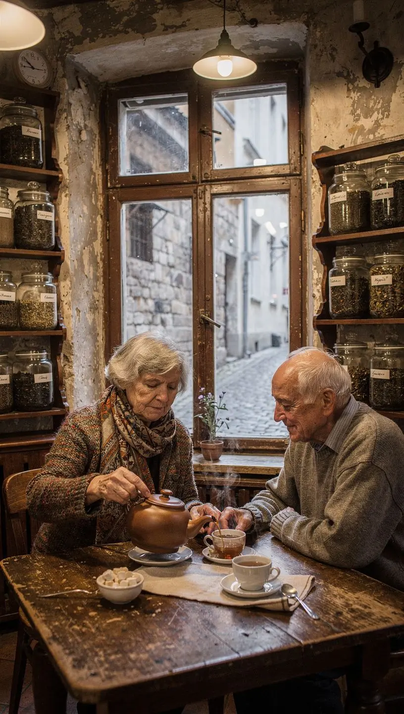 Arbatos pertraukos momentas su natūralia šviesa ir ramiu interjeru, skatinantis atsipalaidavimą.